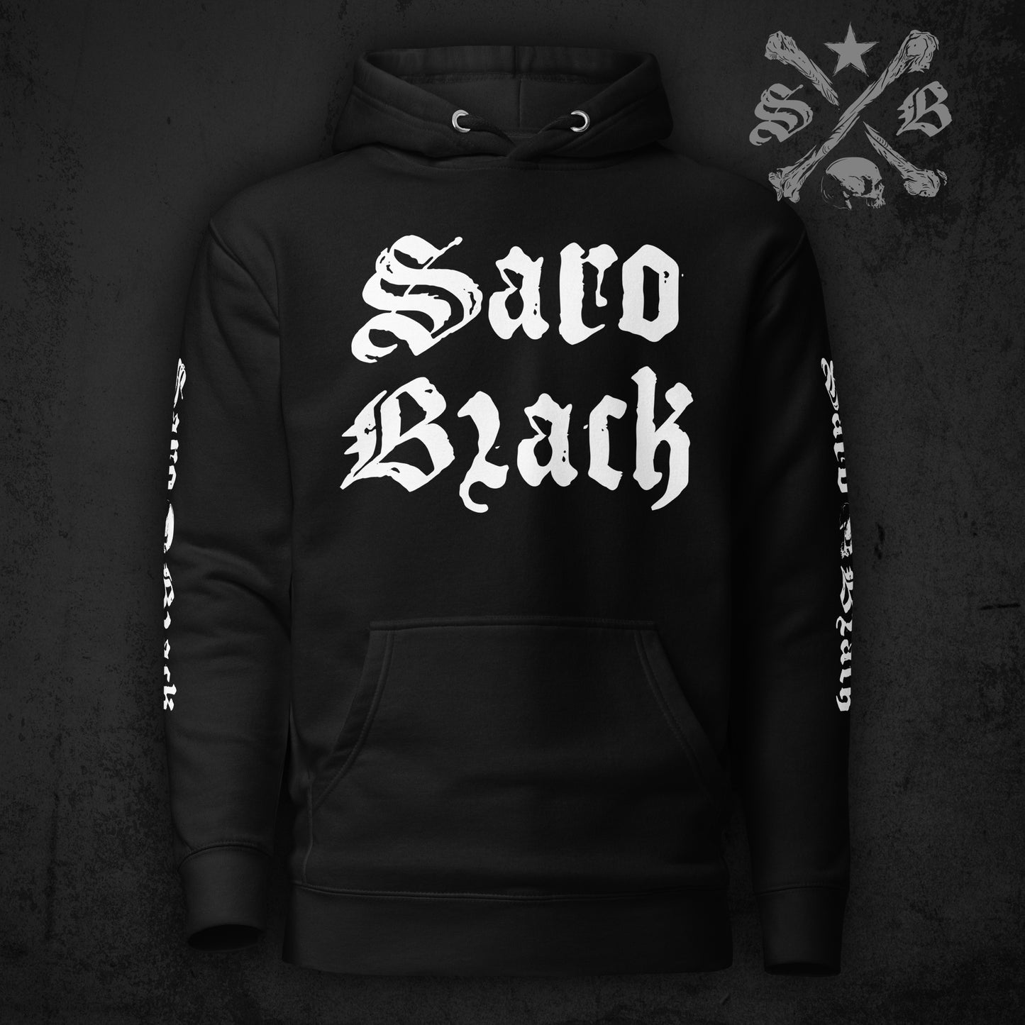 Saro Black Classic Logo Hoodie - White