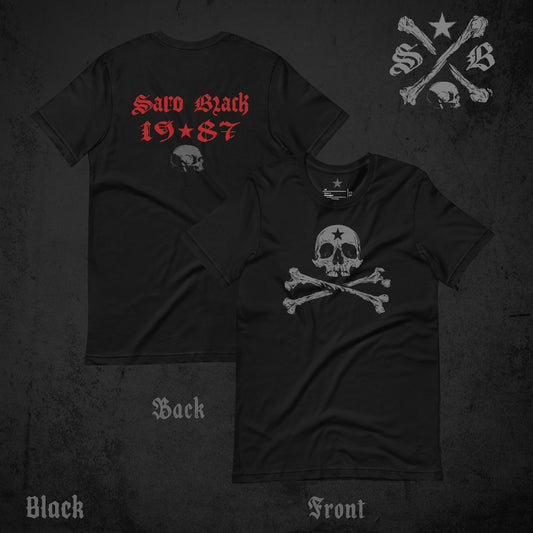 Grey Skull Crossbones Tee