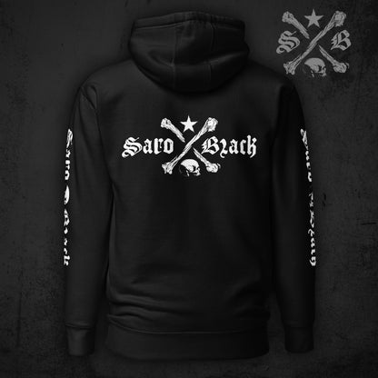 Saro Black Classic Logo Hoodie - White