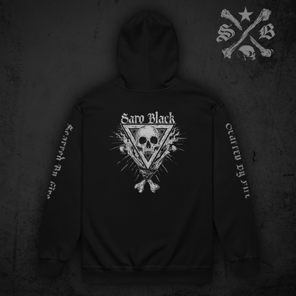 Black Mark Zip Hoodie