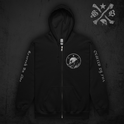 Black Mark Zip Hoodie
