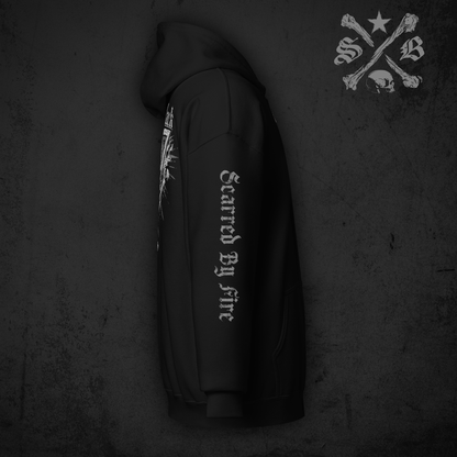 Black Mark Zip Hoodie