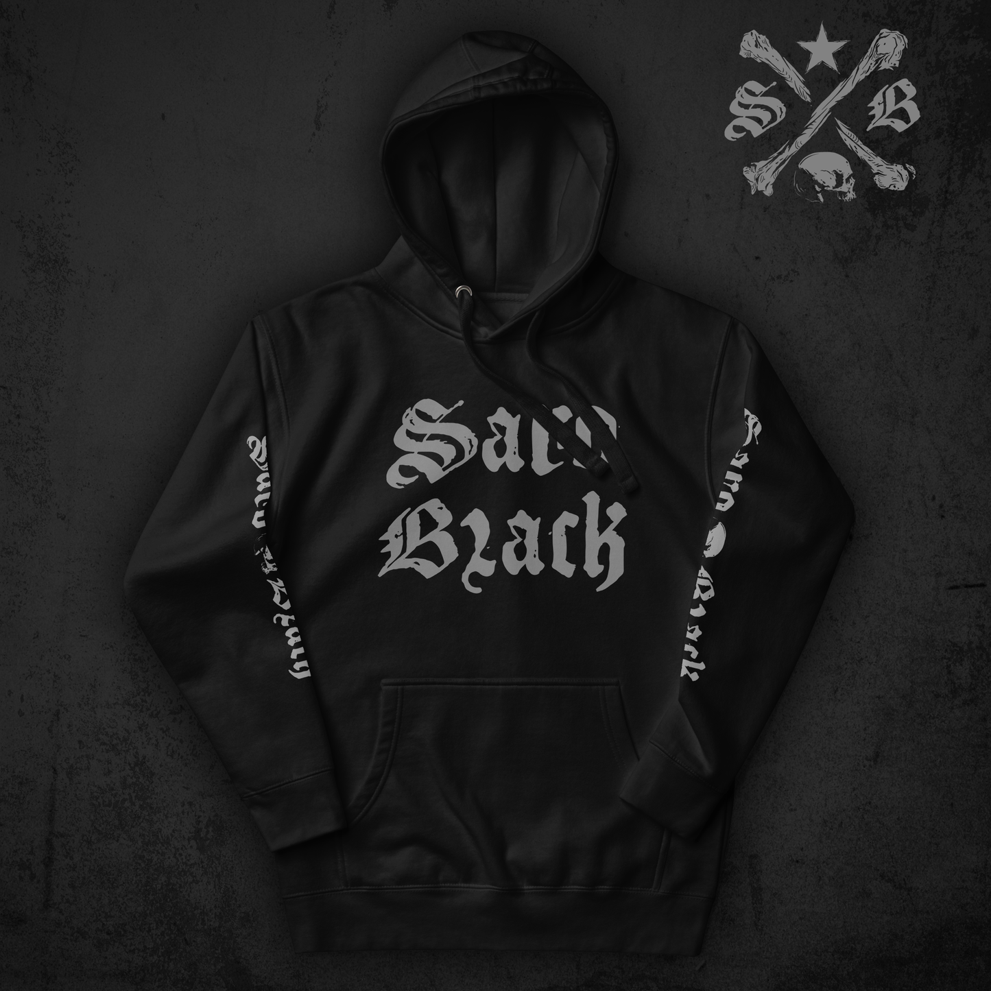 Saro Black classic logo Hoodie
