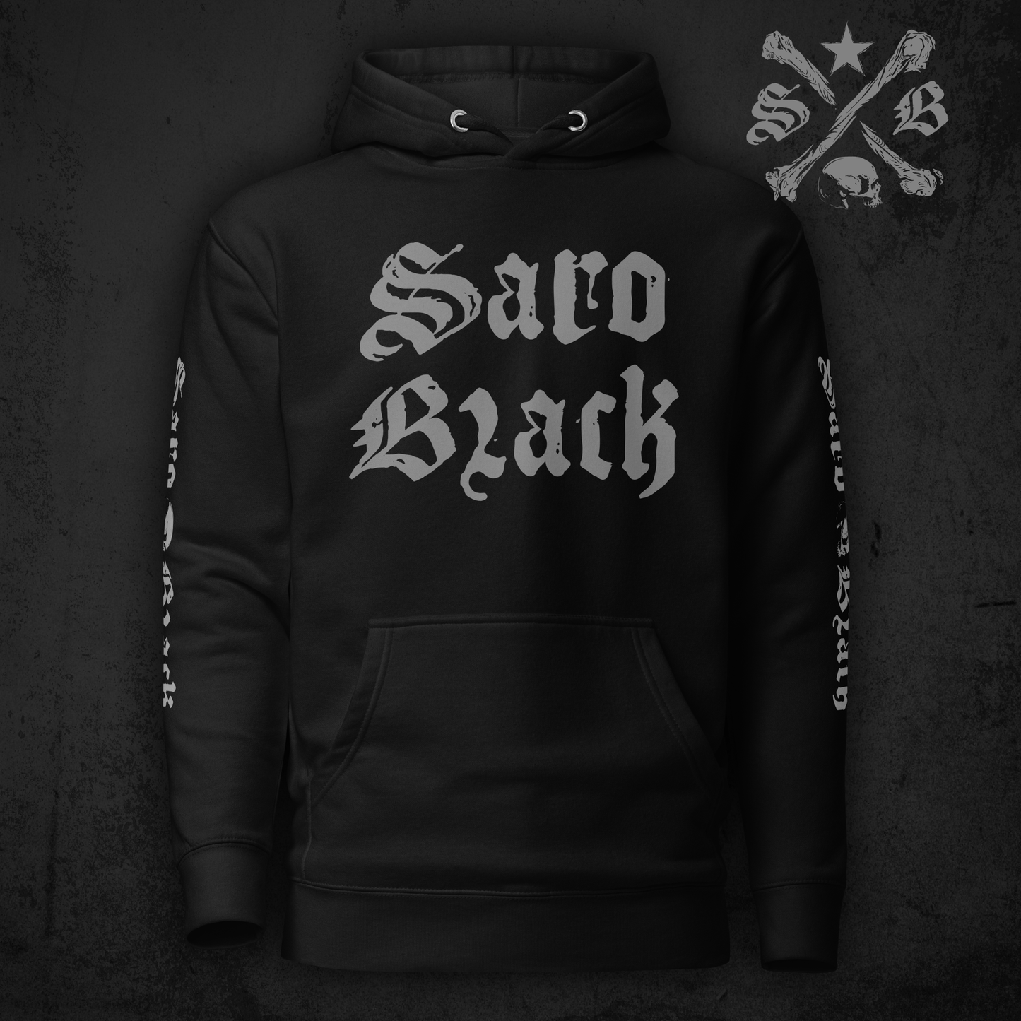 Saro Black classic logo Hoodie