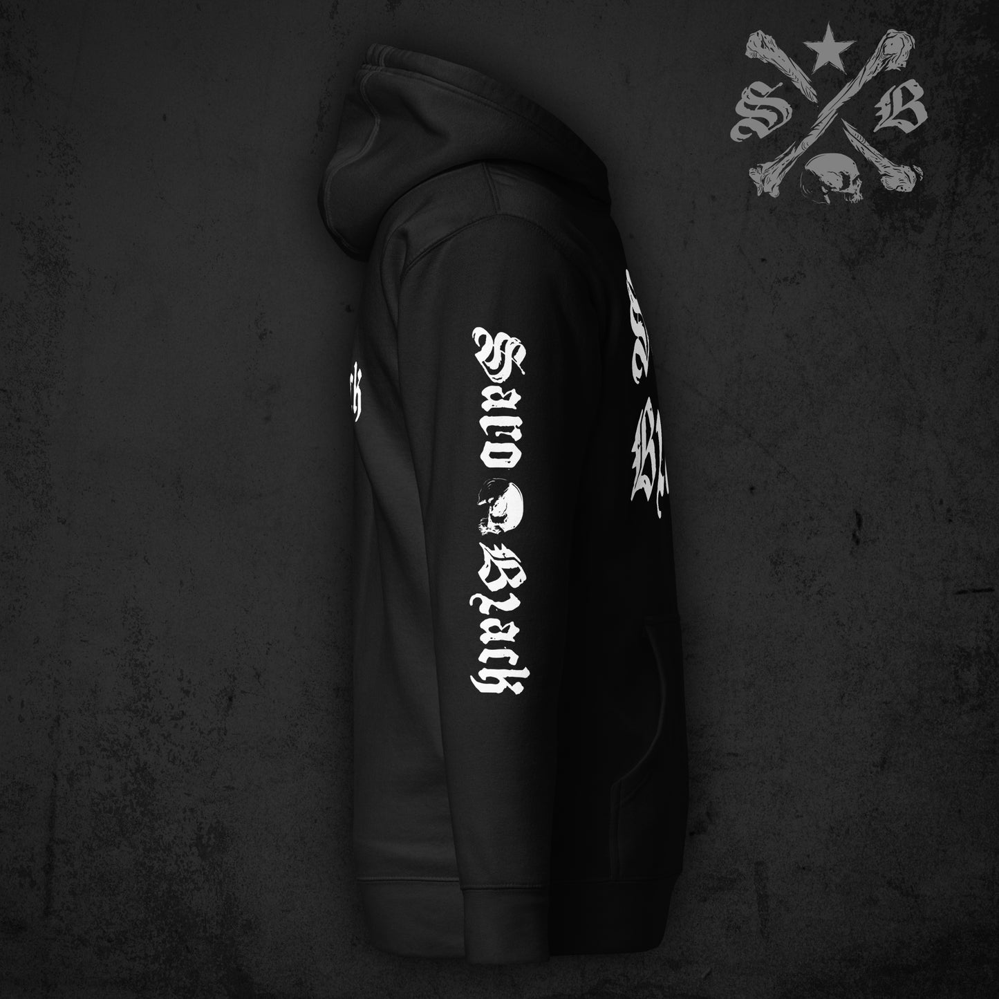 Saro Black Classic Logo Hoodie - White