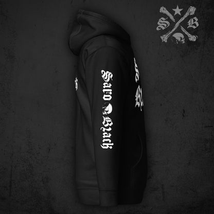 Saro Black Classic Logo Hoodie - White