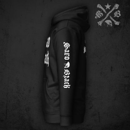 Saro Black Classic Logo Hoodie - White