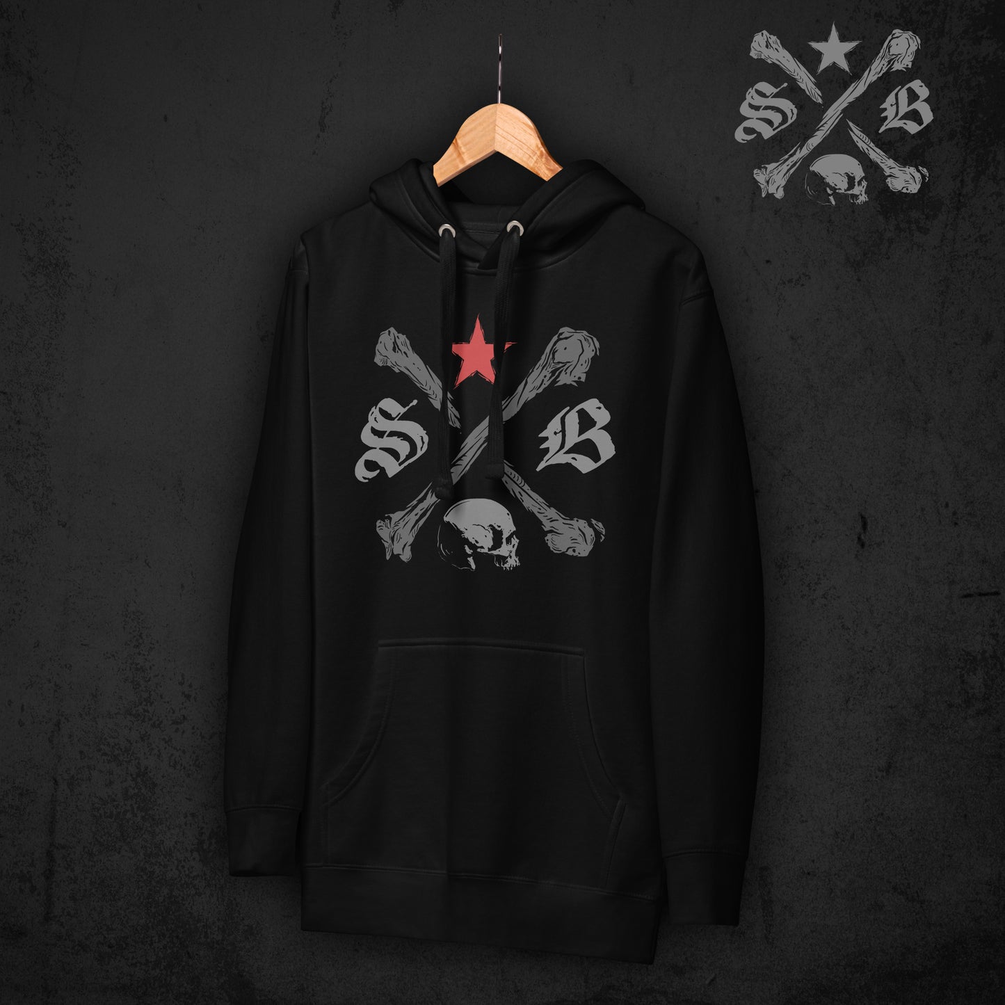 Saro Black logo Hoodie