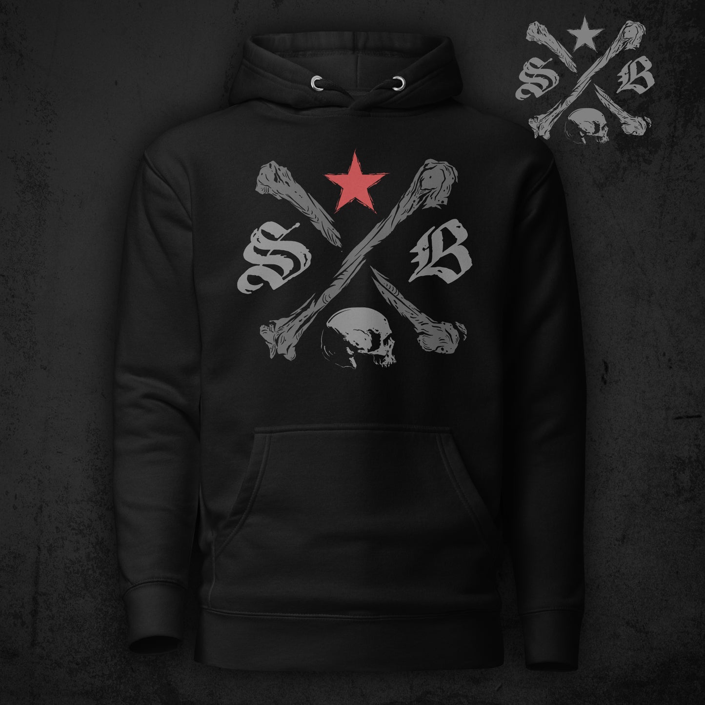 Saro Black logo Hoodie