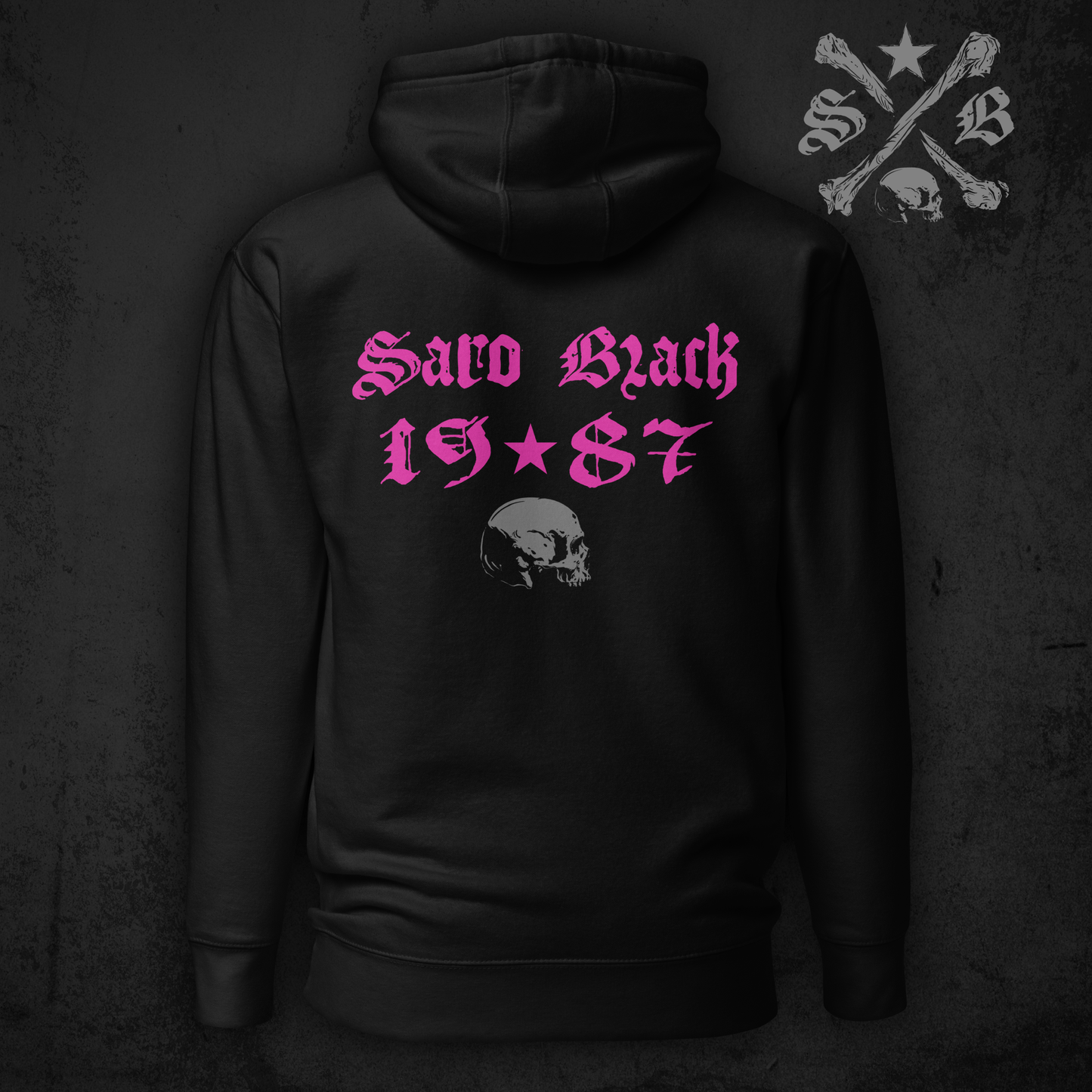 Pink Skull Crossbones Hoodie