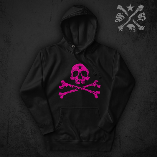 Pink Skull Crossbones Hoodie