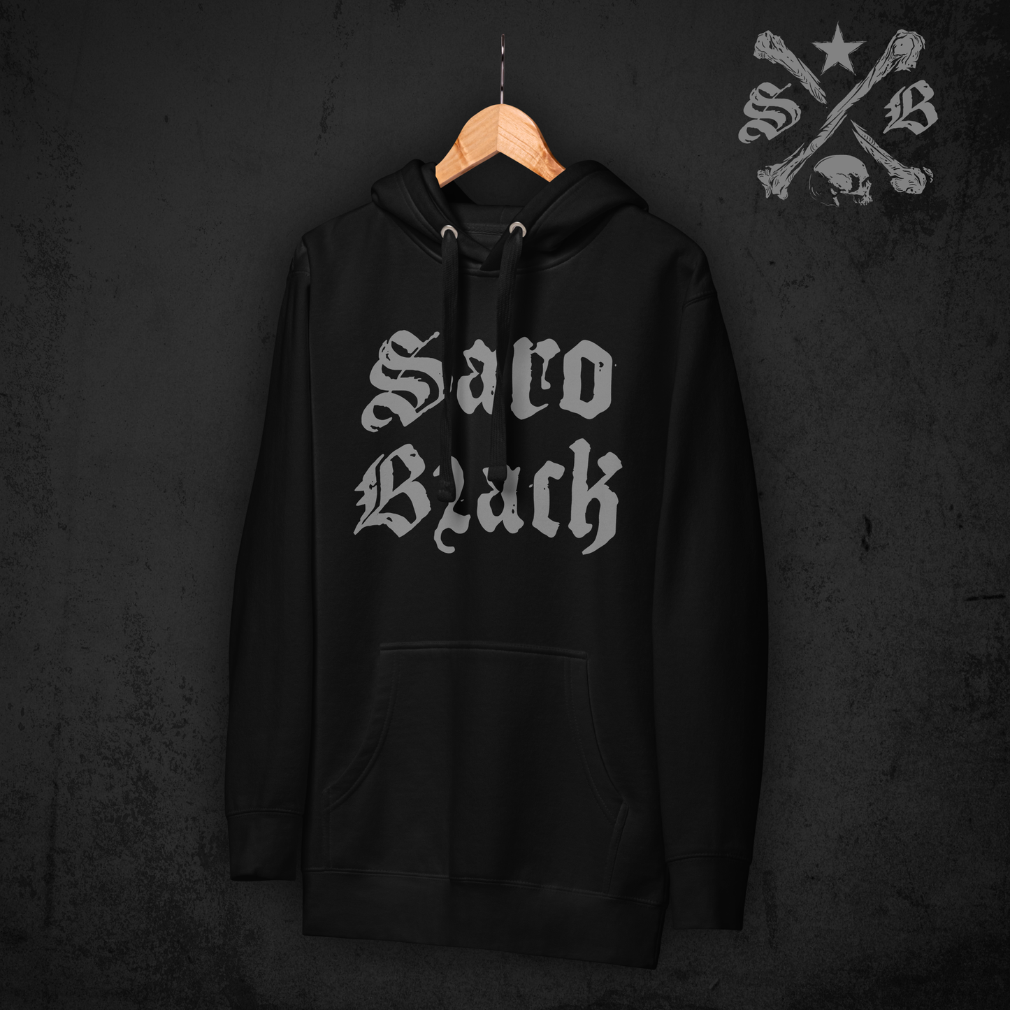 Saro Black classic logo Hoodie