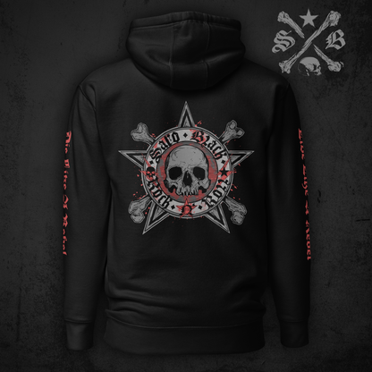 Black Star Icon Hoodie - Sleeve Prints