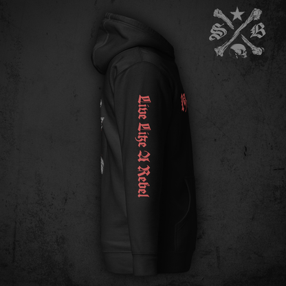 Black Star Icon Hoodie - Sleeve Prints