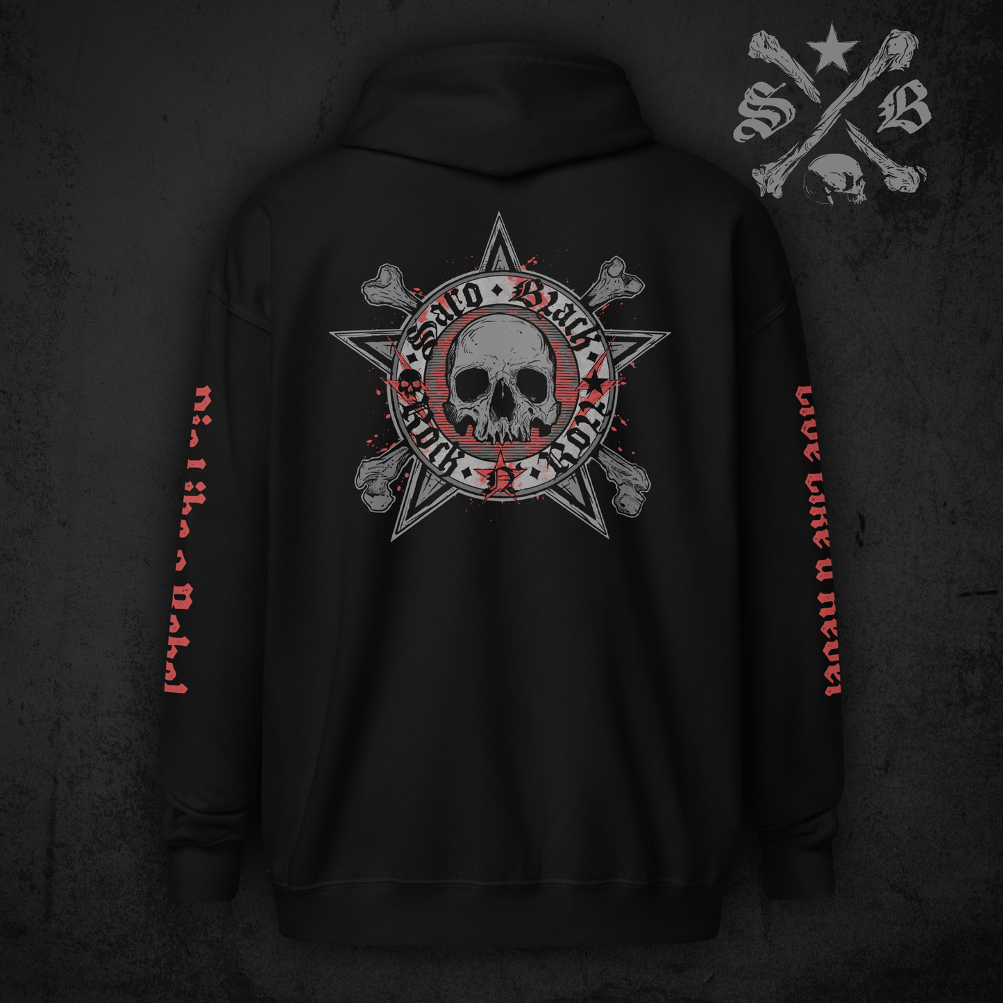 Black Star Icon zip hoodie - Sleeve Prints