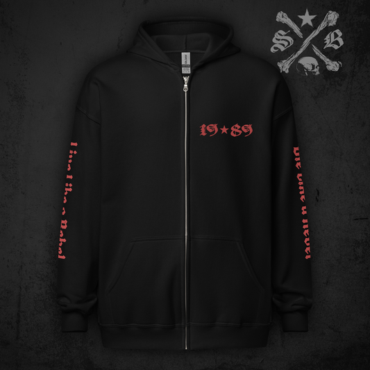 Black Star Icon zip hoodie - Sleeve Prints