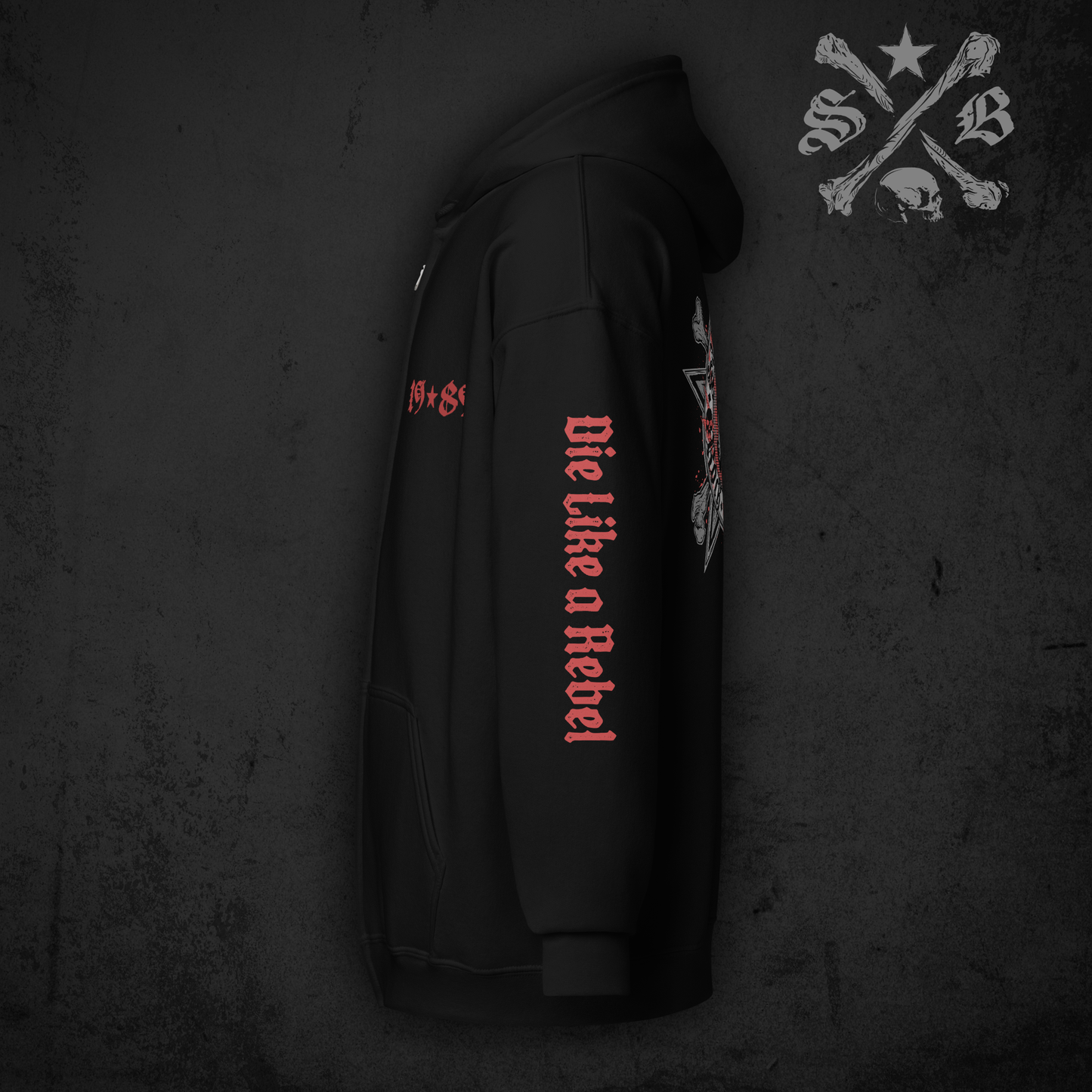 Black Star Icon zip hoodie - Sleeve Prints