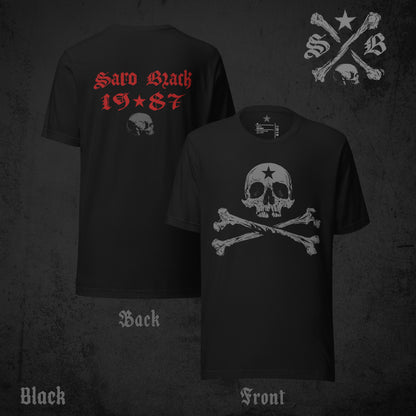 Grey Skull Crossbones Tee