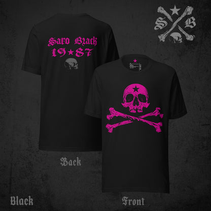 Skull Crossbones Pink Tee
