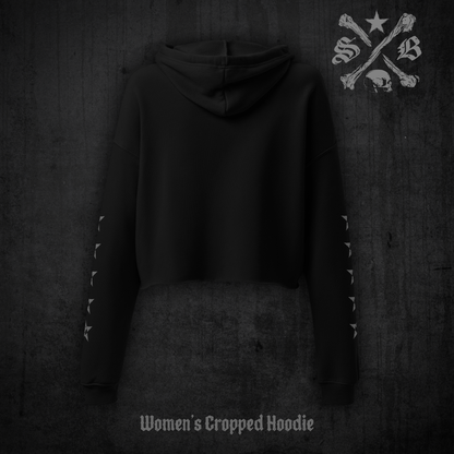 Skull Stars Cropped Hoodie