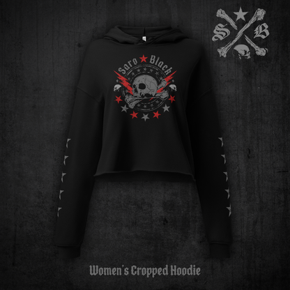 Skull Stars Cropped Hoodie