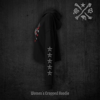 Skull Stars Cropped Hoodie