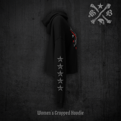 Skull Stars Cropped Hoodie