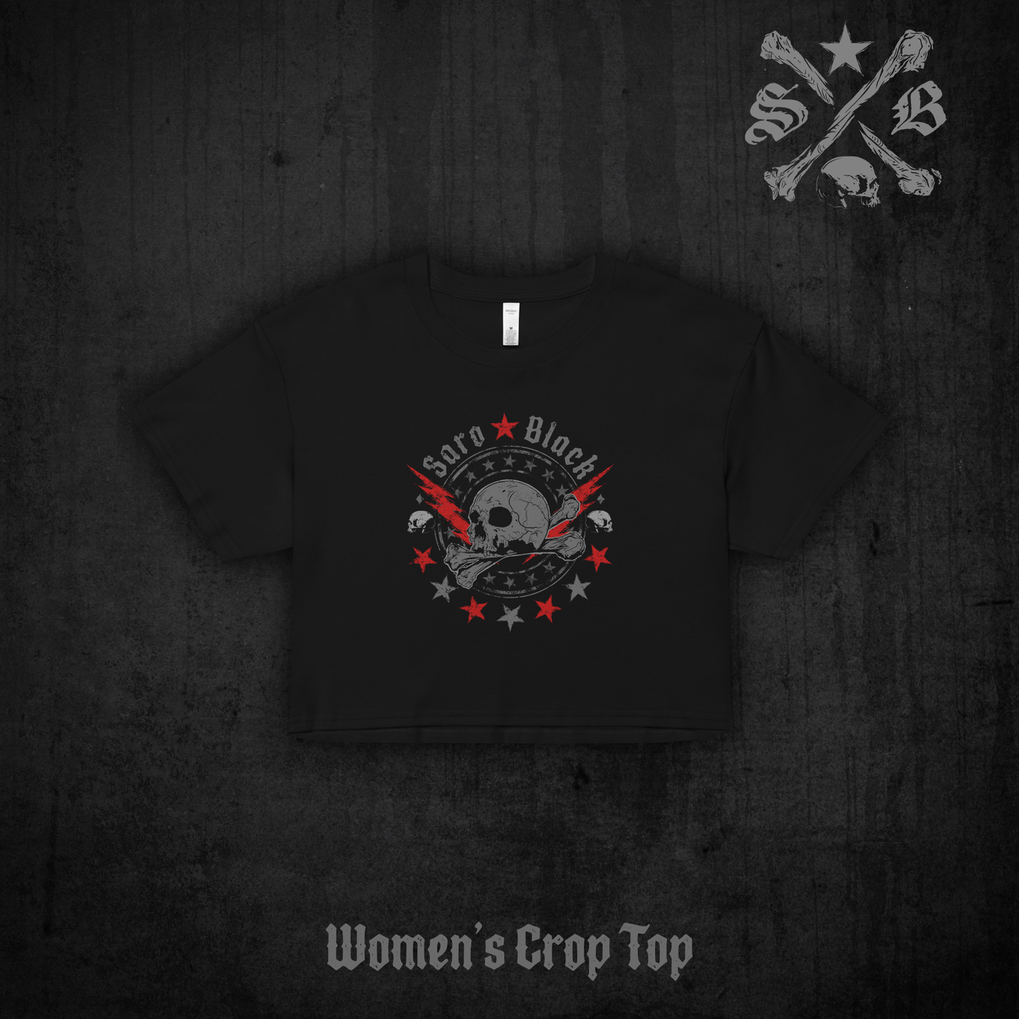 Skull Stars women's crop top