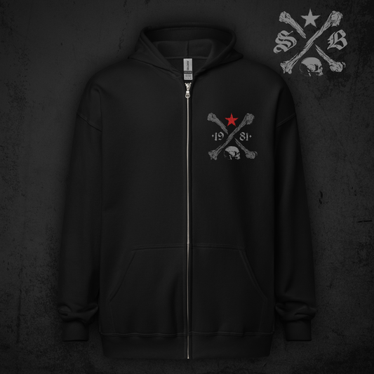 Skull Stars Zip Hoodie