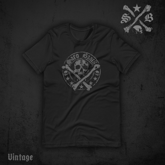 dark graphic tee front print Crypt design